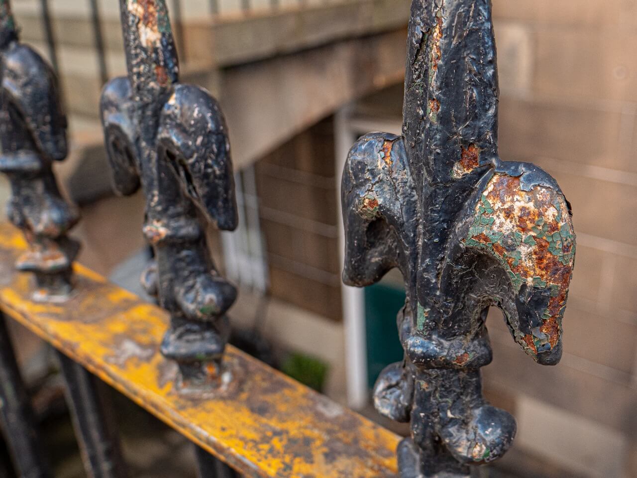 Railing in Edinburgh before restoration and painting